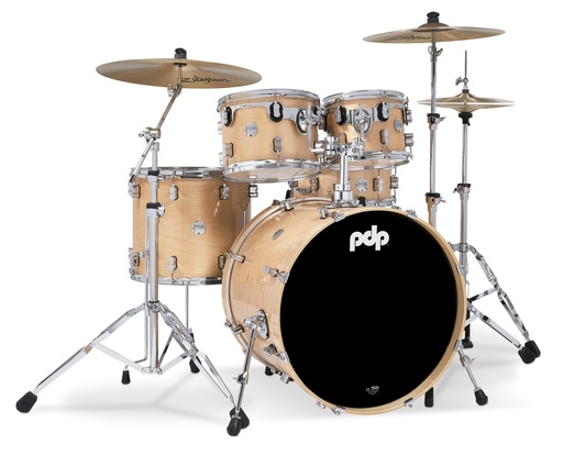 [PDCM2215NA] PDP Concept Maple 5-Piece 22|16|12|10|14S Shell Pack - Natural Lacquer - Chrome Hardware
