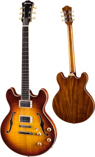 [T185MX-GB] Eastman T185MX Semi-Hollow Electric Guitar Goldburst - Maple/Mahogany