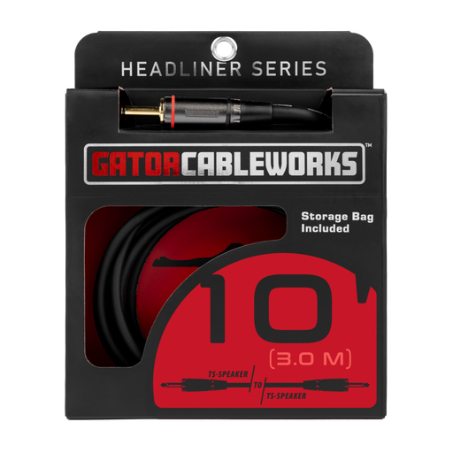 [GCWH-SPK-10] Gator Headliner 10 Foot Straight to Straight Speaker Cable