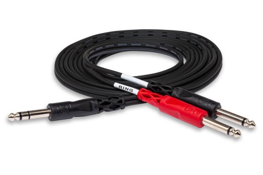 [STP202-U] Hosa Balanced to Dual Unbalanced 1/4 in Cable