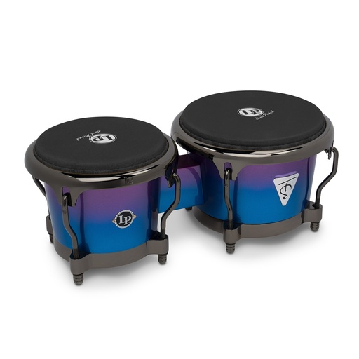 [LP201AX-TS] LP Tony Succar 7 1/4-8 5/8 Bongos Rainbow Black - Nickle
