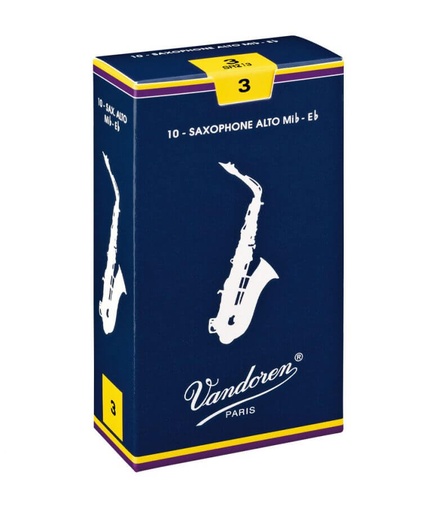[SR212-U] Vandoren SR212 Traditional Alto Saxophone Reed - 2 (Box of 10)