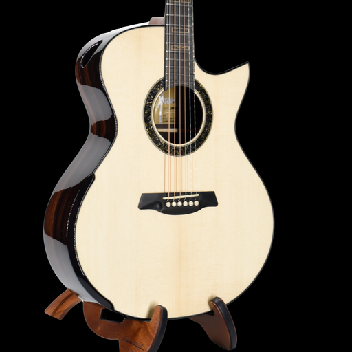 [SIIRCSB4SJFX] Hozen Gold Label OM Moon Spruce - Indian Fan-Fret