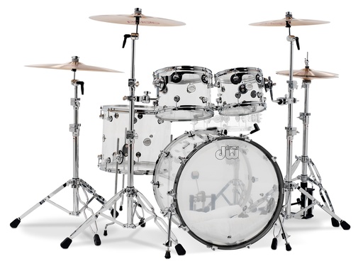 [DDAC2214CL-KIT] DW Design 4-piece Drum Kit Clear Acrylic - Chrome