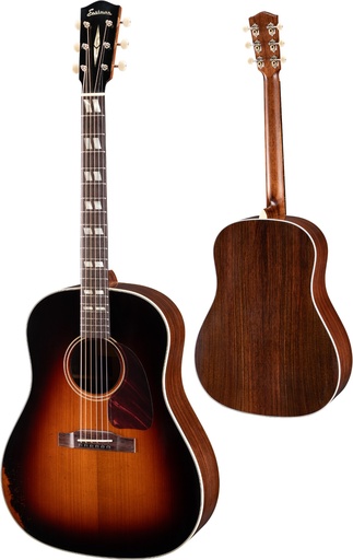 [E25SS/v-SB] Eastman E25SS/v Sunburst Dreadnought Adirondack-Indian Rosewood