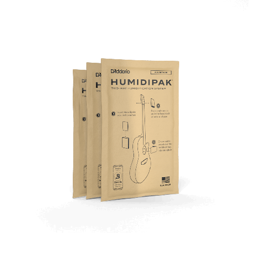 [PW-HPRP-03] D'Addario Humidipak Two-Way Humidification System Replacement Packets, 3-Pack