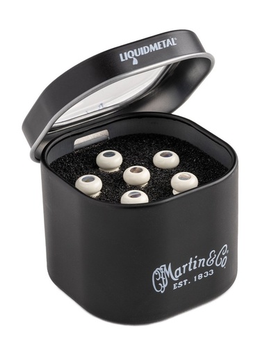 [MG-18APP0013] Martin LUXE Bridge Pins - Bone with Pearl