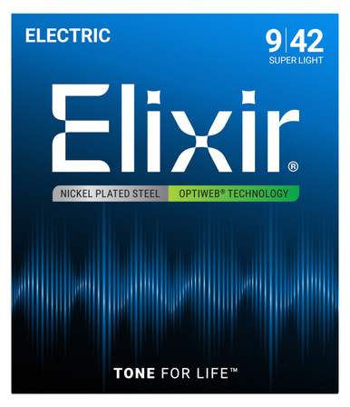 [OWNS1074-19062] Elixir Electric OPTIWEB 8-String Light 10-74 Nickel Plated Steel Strings